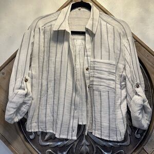 Lightweight Striped Women's Shirt button up